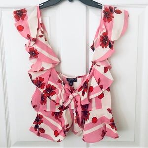 TOPSHOP | Brigitte floral sun top